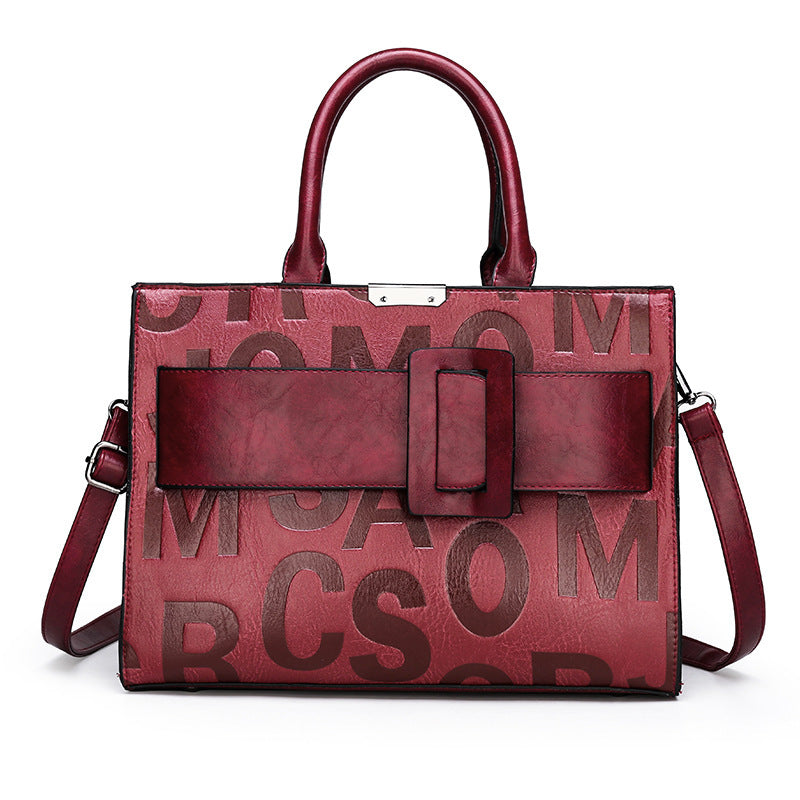 New Female Letter Pattern Portable Shoulder Bag